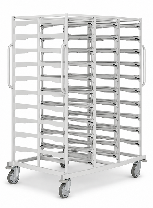 Metal Trolley on a white background