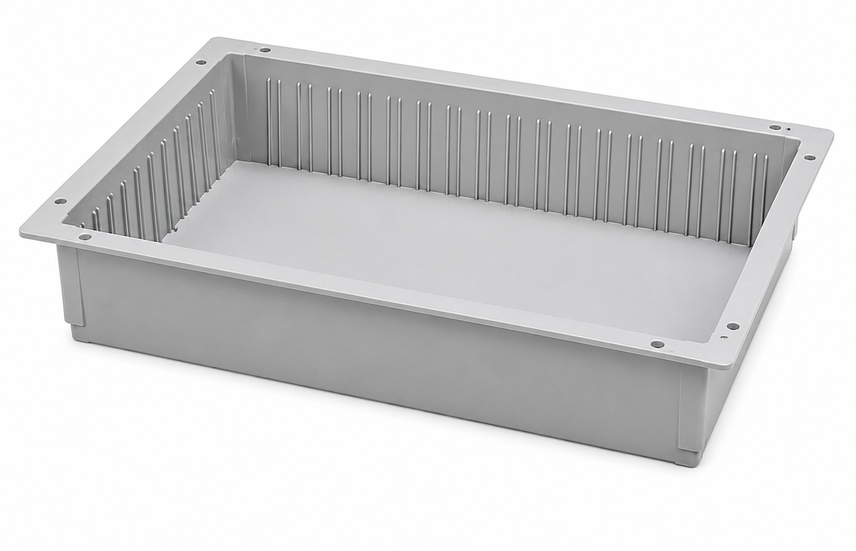 plastic box on a white background