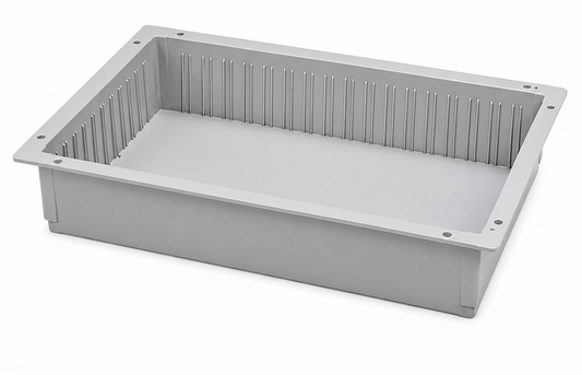 plastic box on a white background