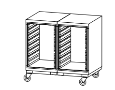 ScanModul - Double Scancell Open Front Trolley/Cart