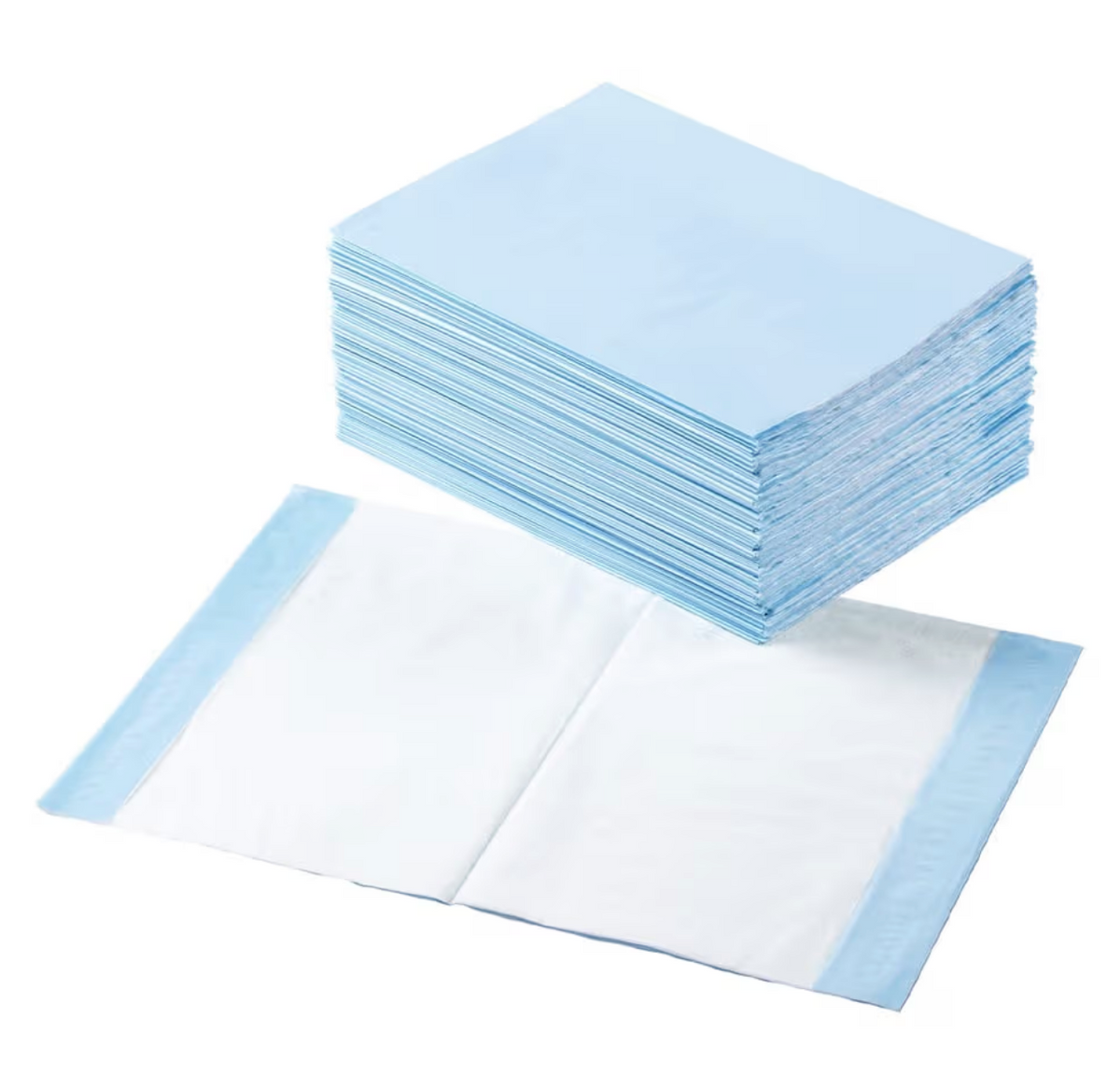 Stack of Underpads on a white background